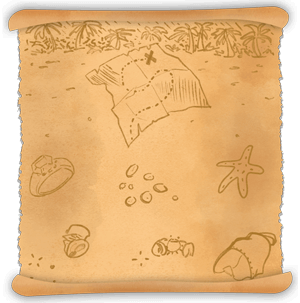 Beach treasure map